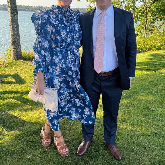 Horror Vacui Blue Fleur Dress, Size M, Like New - Picture 8 of 12